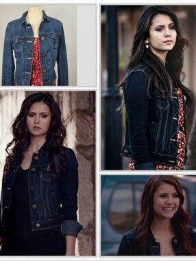 ASO Katherine Pierce Elena Gilbert Vampire Diaries Jean Denim Jacket Size Medium